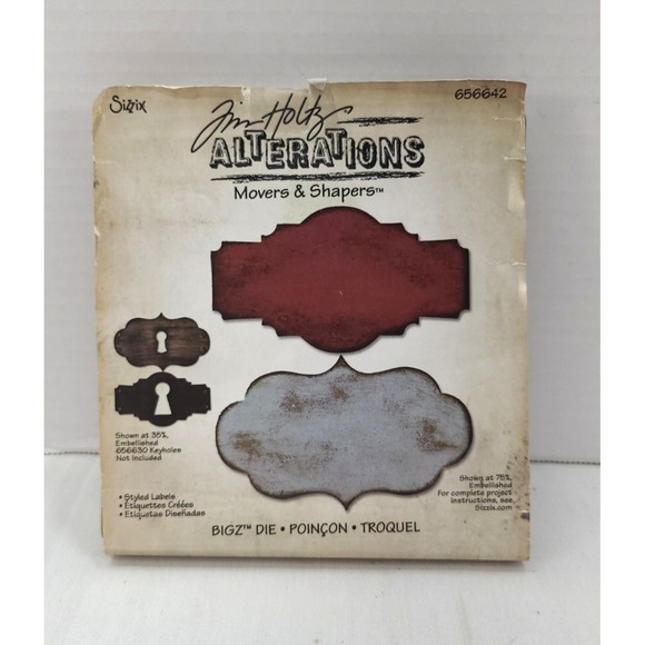 Sizzix Other - Sizzix Bigz Die Tim Holtz Alterations Movers and Shapers Styled Labels 657642